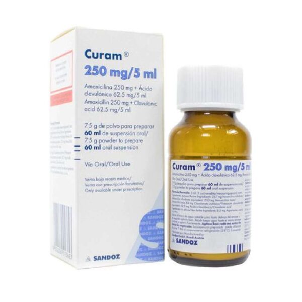 CURAM SUSP. 250MG. 60CC.