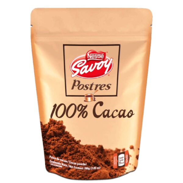 SAVOY CACAO EN POLVO BOLSA 200GR
