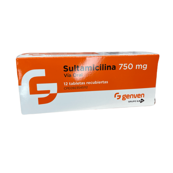 Sultamicilina Tab/rec 750mg X 12 Genven
